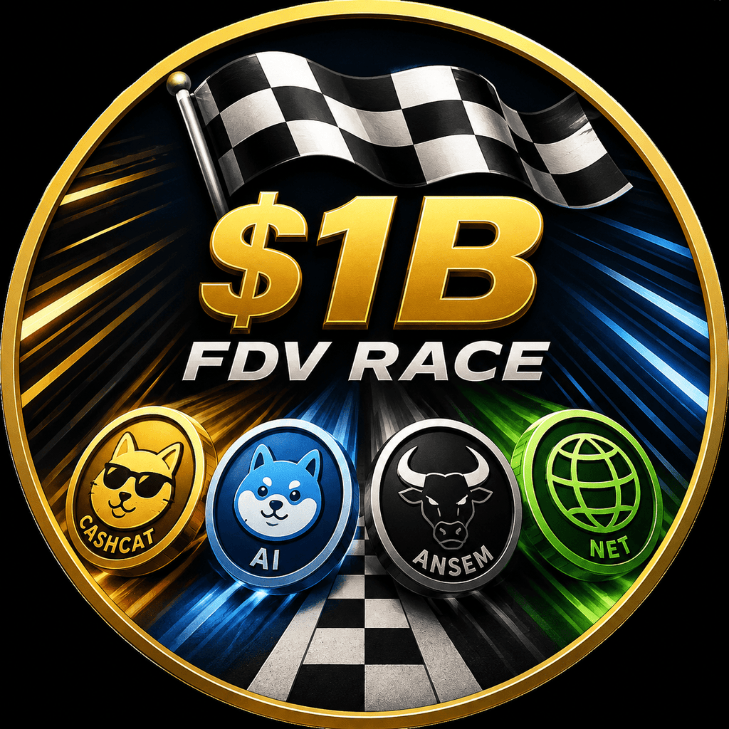 First to hit $1B FDV: ANSEM, CASHCAT, AI, or NET? card icon